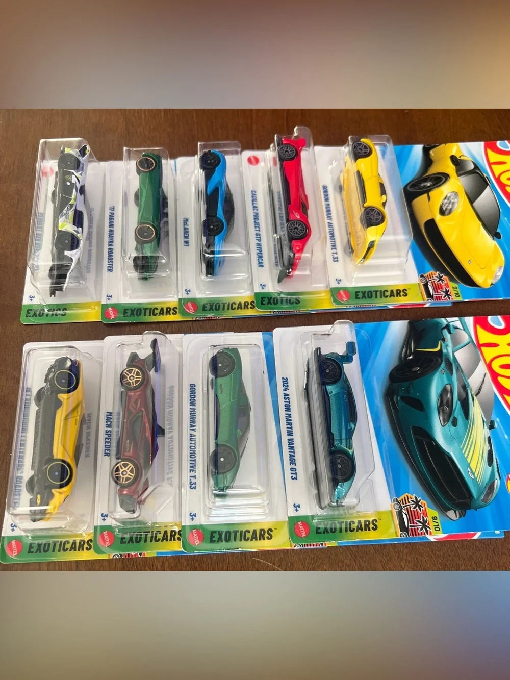 9 Exoticars Hot Wheels